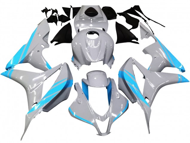 2007-2008 Glossy Grey Light Blue Honda CBR600RR Motorcycle Fairings UK