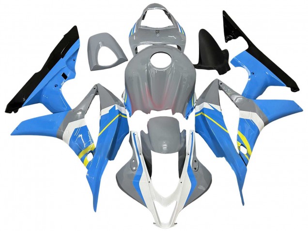 2007-2008 Nardo Grey Blue White Glossy Black Honda CBR600RR Motorcycle Fairings UK