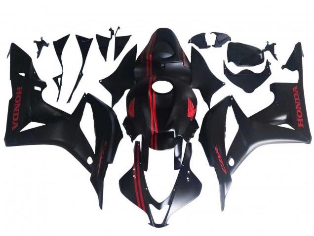 2007-2008 Matte Black Red Honda CBR600RR Motorcycle Fairings UK