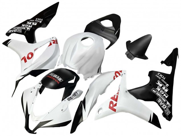 2007-2008 White Matte Black Red Repsol Honda CBR600RR Motorcycle Fairings UK