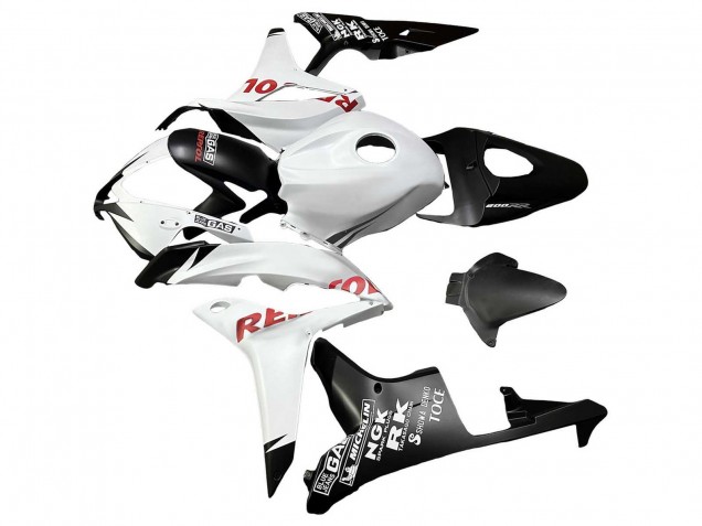 2007-2008 White Matte Black Red Repsol Honda CBR600RR Motorcycle Fairings UK
