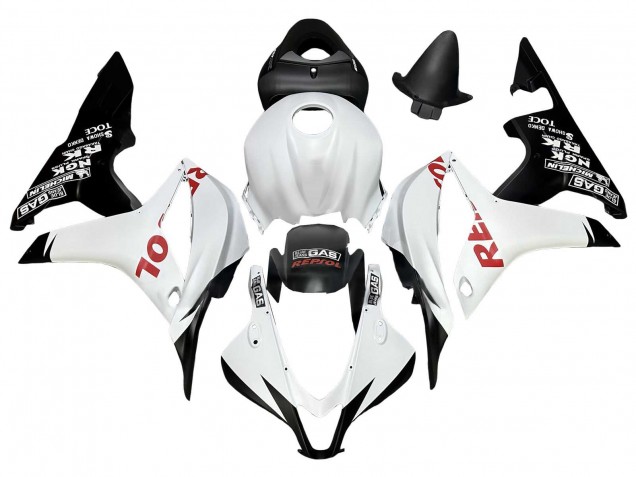 2007-2008 White Matte Black Red Repsol Honda CBR600RR Motorcycle Fairings UK