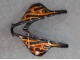 2007-2008 Glossy Black Orange Flame Honda CBR600RR Motorcycle Fairings UK