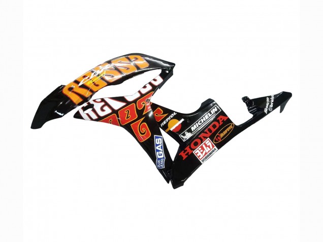 2007-2008 Yellow Orange Glossy Black Rossi Repsol Honda CBR600RR Motorcycle Fairings UK