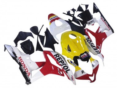 Buy 2007-2008 White Yellow Red Repsol HRC Honda CBR600RR Motorcycle Fairings UK
