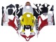 2007-2008 White Yellow Red Repsol HRC Honda CBR600RR Motorcycle Fairings UK