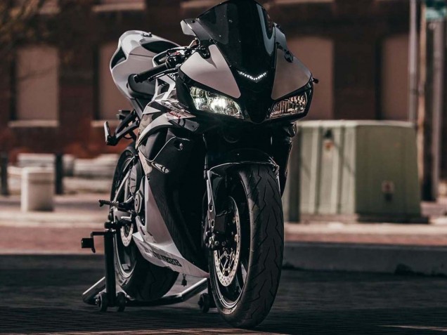 2007-2008 White Black Racing Honda CBR600RR Motorcycle Fairings UK