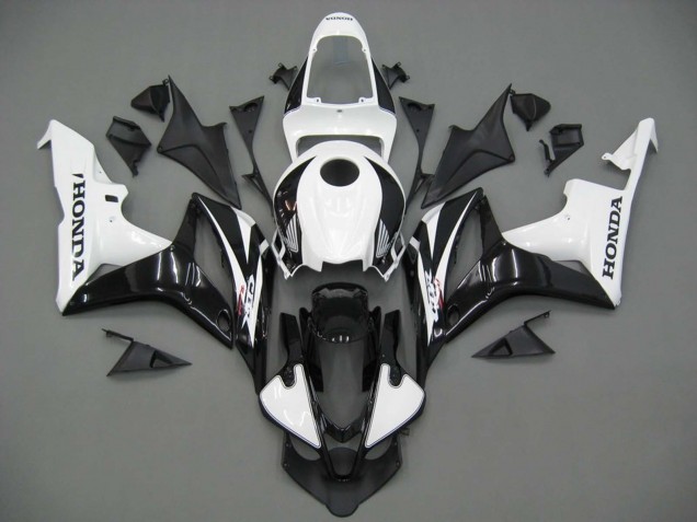 2007-2008 White Black Racing Honda CBR600RR Motorcycle Fairings UK