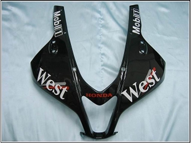 2007-2008 Glossy Black White West Honda CBR600RR Motorcycle Fairings UK