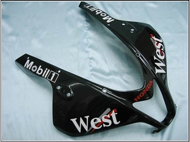 2007-2008 Glossy Black White West Honda CBR600RR Motorcycle Fairings UK