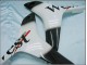 2007-2008 Glossy Black White West Honda CBR600RR Motorcycle Fairings UK