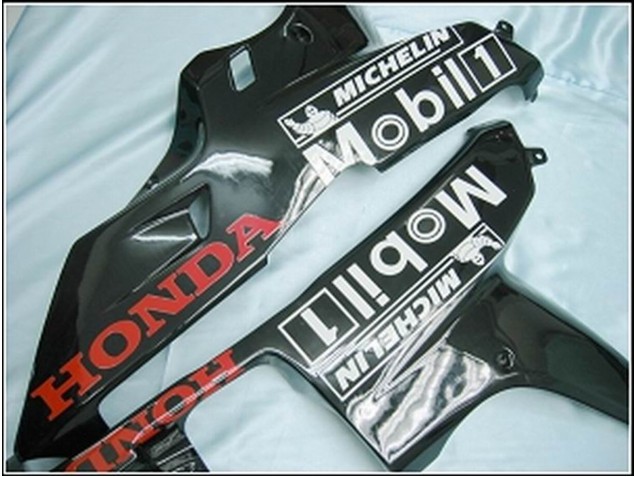 2007-2008 Glossy Black White West Honda CBR600RR Motorcycle Fairings UK
