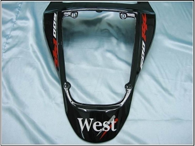 2007-2008 Glossy Black White West Honda CBR600RR Motorcycle Fairings UK