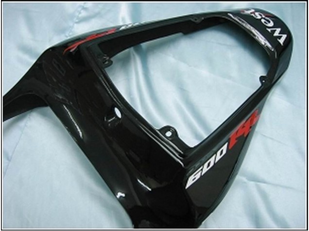 2007-2008 Glossy Black White West Honda CBR600RR Motorcycle Fairings UK