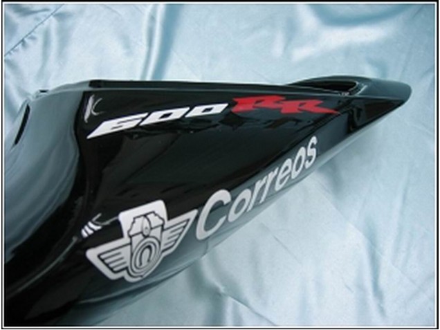 2007-2008 Glossy Black White West Honda CBR600RR Motorcycle Fairings UK