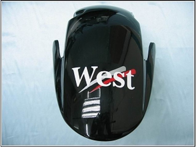 2007-2008 Glossy Black White West Honda CBR600RR Motorcycle Fairings UK