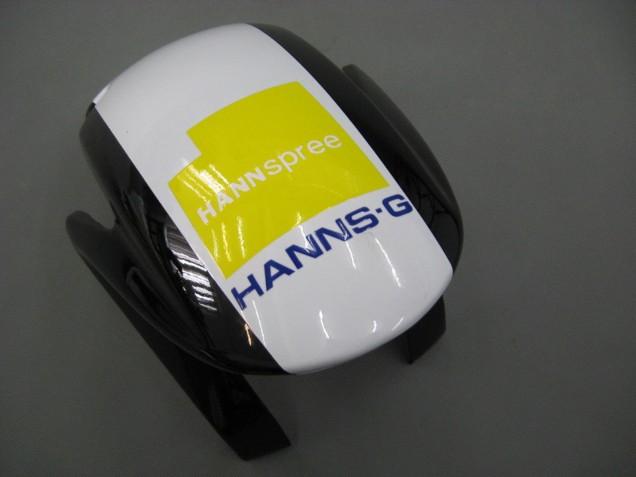 2007-2008 White Green Yellow Glossy Black Hannspree Honda CBR600RR Motorcycle Fairings UK