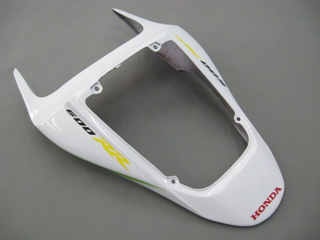 2007-2008 White Green Yellow Glossy Black Hannspree Honda CBR600RR Motorcycle Fairings UK