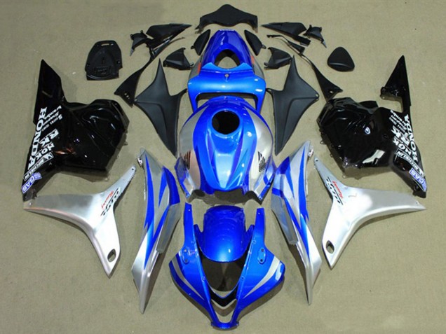 2009-2012 Silver Blue Glossy Black Racing Honda CBR600RR Motorcycle Fairings UK