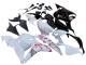 2009-2012 White Cherry Blossom Glossy Black Honda CBR600RR Motorcycle Fairings UK