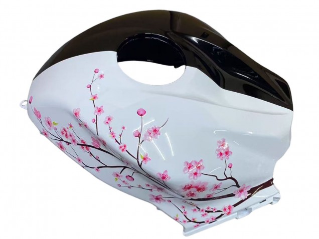 2009-2012 White Cherry Blossom Glossy Black Honda CBR600RR Motorcycle Fairings UK