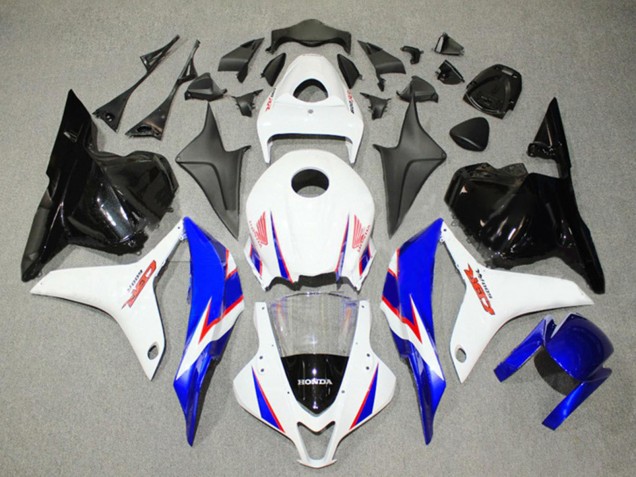 2009-2012 White Blue Glossy Black Honda CBR600RR Bike Fairings UK