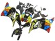 2009-2012 Black Multicolor MoviStar Honda CBR600RR Motorcycle Fairings UK