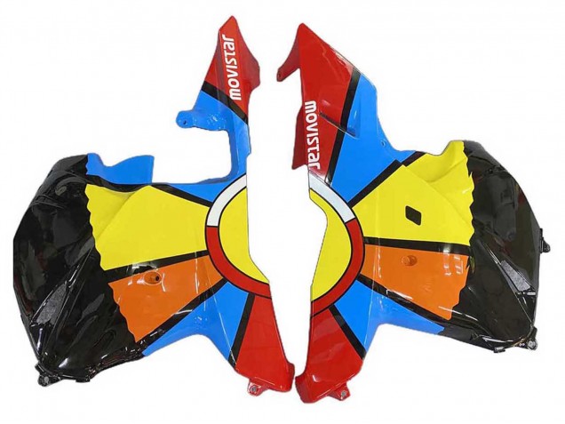 2009-2012 Black Multicolor MoviStar Honda CBR600RR Motorcycle Fairings UK