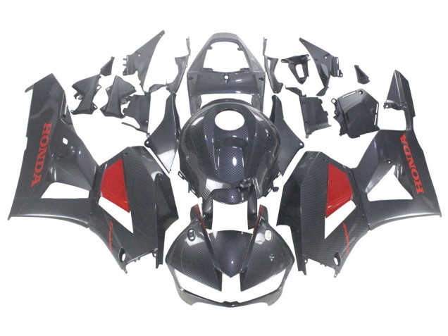 2013-2023 Black Carbon Fiber Red Honda CBR600RR Motorcycle Fairings UK
