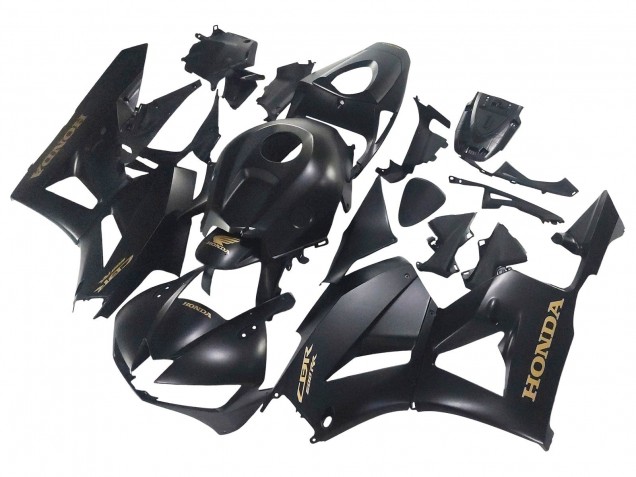 2013-2023 Matte Black Gold Decals Honda CBR600RR Motorcycle Fairings UK