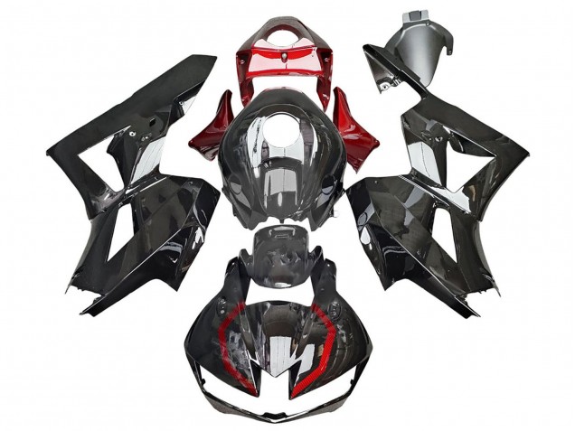 2013-2023 Glossy Black Red Honda CBR600RR Motorcycle Fairings UK