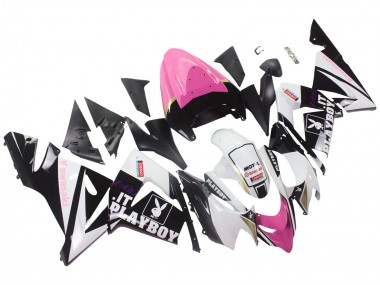 Buy 2004-2005 Black Pink White Playboy Motul Kawasaki ZX10R Motorcycle Fairings UK