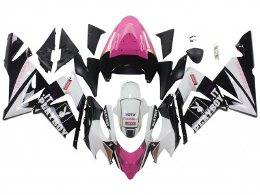 Buy 2004-2005 Black Pink White Playboy Motul Kawasaki ZX10R Motorcycle Fairings UK