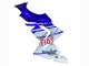 2004-2005 Glossy Blue White Fiat Motul Kawasaki ZX10R Motorcycle Fairings UK