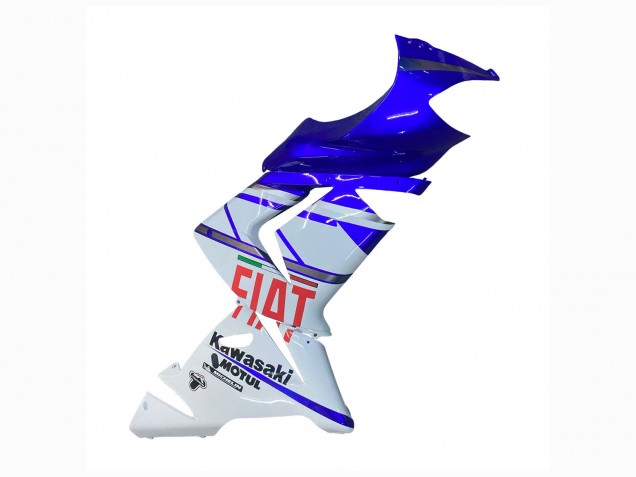 2004-2005 Glossy Blue White Fiat Motul Kawasaki ZX10R Motorcycle Fairings UK