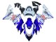 2004-2005 Glossy Blue White Fiat Motul Kawasaki ZX10R Motorcycle Fairings UK
