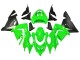 2004-2005 Green Black Ninja Kawasaki ZX10R Motorcycle Fairings UK