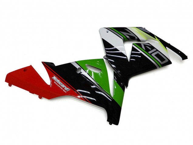 2004-2005 White Black Green Elf Kawasaki ZX10R Motorcycle Fairings UK