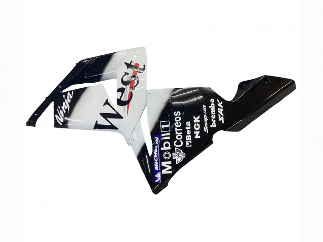 2004-2005 White Black West Ninja Kawasaki ZX10R Motorcycle Fairings UK