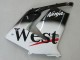 2004-2005 White Black West Ninja Kawasaki ZX10R Motorcycle Fairings UK