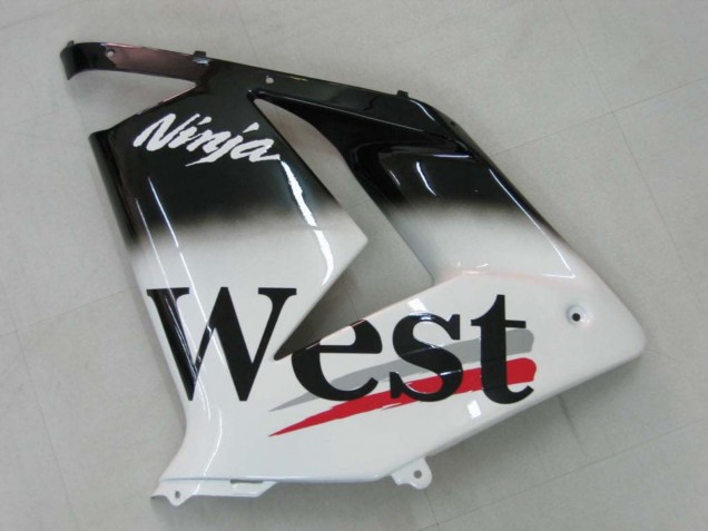 2004-2005 White Black West Ninja Kawasaki ZX10R Motorcycle Fairings UK