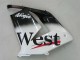 2004-2005 White Black West Ninja Kawasaki ZX10R Motorcycle Fairings UK