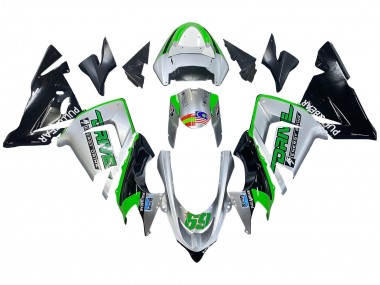 Buy 2004-2005 Green Silver Black 69 Kawasaki ZX10R Motorcycle Fairings UK