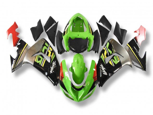 2006-2007 Green Grey Red Black Yellow Kawasaki ZX10R Motorcycle Fairings UK