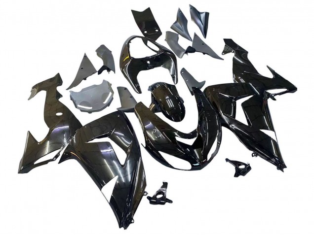 2006-2007 Glossy Black Kawasaki ZX10R Motorcycle Fairings UK