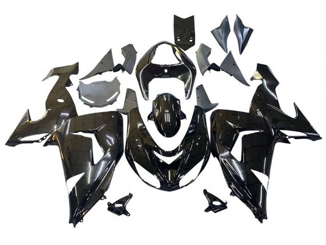 2006-2007 Glossy Black Kawasaki ZX10R Motorcycle Fairings UK