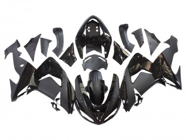 Buy 2006-2007 Matte Black Glossy Black Kawasaki ZX10R Motorcycle Fairings UK