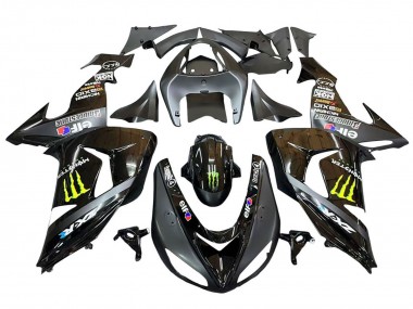 Buy 2006-2007 Grey Yellow Glossy Black Monster Elf Kawasaki ZX10R Motorcycle Fairings UK