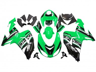 Buy 2006-2007 Green White Black Kawasaki ZX10R Motorcycle Fairing Kits UK