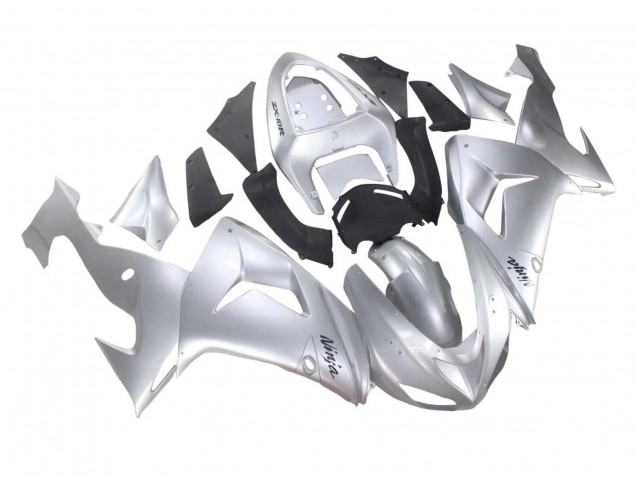 2006-2007 Silver Black Ninja Kawasaki ZX10R Motorcycle Fairings UK